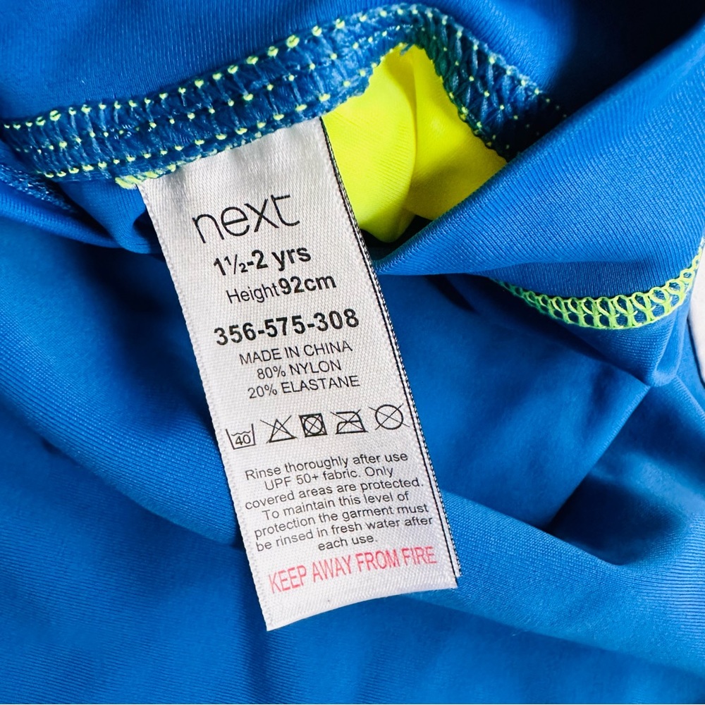 Next (Uk) Colorblock Rashguard Size 1.5-2 Years - Picture 3 of 5